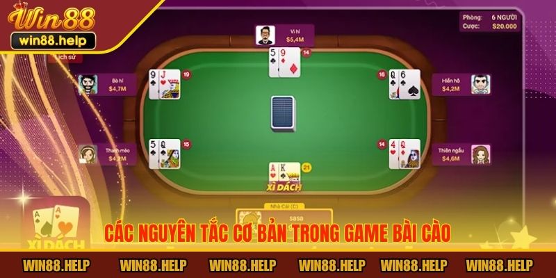 Các nguyên tắc cơ bản trong game bài Cào